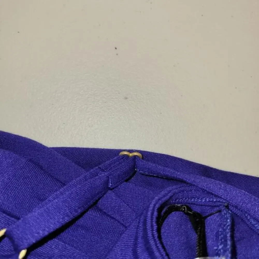 Womens Dress Size 1X Bodycon Sexy Stretchy Knot Adjustable Midi Purple Ava & Viv